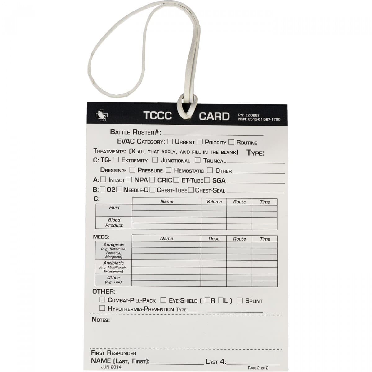 COMBAT CASUALTY CARD – Philippine Medic Rescue