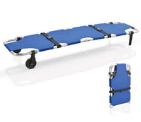 STRETCHER FOLDAWAY W/ WHEELS (BLUE)