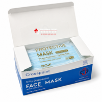 FACEMASK EARLOOP (CROSSPOINT) BLUE
