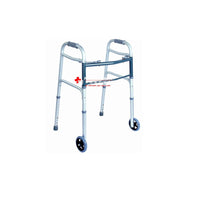WALKER WITH WHEELS ,CHROME