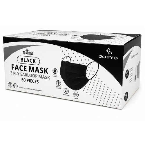 FACEMASK, EARLOOP, 3 PLY