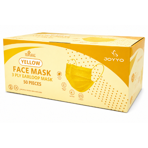 FACEMASK, EARLOOP, 3 PLY