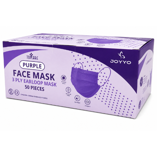FACEMASK, EARLOOP, 3 PLY