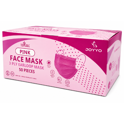 FACEMASK, EARLOOP, 3 PLY